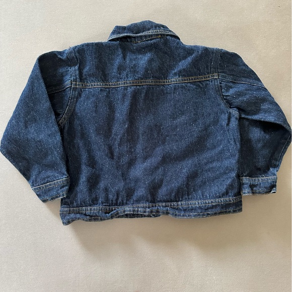 Denim dark wash toddlers jacket size 3t Firefighter and number embellishments(2) - Picture 3 of 3